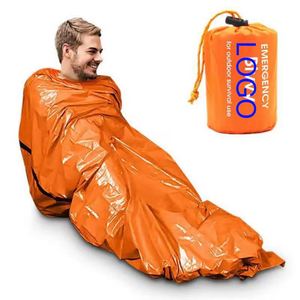 Saco de Dormir de Emergencia Térmico de Mylar para Supervivencia al Aire Libre, Impermeable y Cálido, con Logotipo Personalizado, Embalaje de Tela, Sin Marca, Hecho en China - Product Image 1