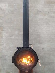 Cheminée à <span class=keywords><strong>bois</strong></span> intérieure moderne et personnalisée, murale avec poêle à <span class=keywords><strong>toit</strong></span> suspendu en acier pour le salon - Product Image 6