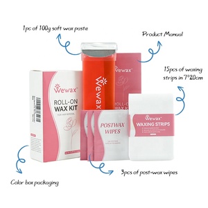 Depilatory 1 Stop Service Water Soluble Wax Cartridge Depilatory Wax Roll On Cartridge Kits For Microwave