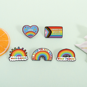 Arcobaleno colorato soggiorno orgoglioso spilla smalto essere <span class=keywords><strong>gentile</strong></span> con tutti i tipi spilla distintivo gioielli accessori regalo per gli amici all'ingrosso - Product Image 3