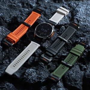 22mm 26mm Bracelet de montre en silicone à dégagement rapide pour Garmin Fenix 6 6S 6X 7X 7 <span class=keywords><strong>Pro</strong></span> <span class=keywords><strong>5</strong></span> 5X <span class=keywords><strong>5</strong></span> S 3HR 955 Bracelet de montre souple Connecteur métallique - Product Image 6