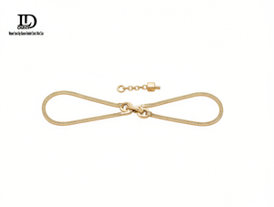 Catena Elastica da Donna LD in Lega d'Acciaio Placcata Oro con Diamanti, Gioiello Trendy per il Corpo, Uso Quotidiano - Product Image 1