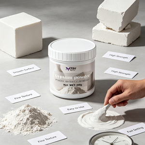 LEQU Happy And Fun – Poudre de plâtre de Paris haute pureté en vrac 500g, rapport 3:1, pour sculpture artistique, pierre aromatique, artisanat - Product Image 3