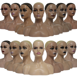 Testa di Manichino Femminile con Design Elegante per Esposizione Parrucche e Supporto Treppiede, Prezzo Diretto di Fabbrica - Product Image 5