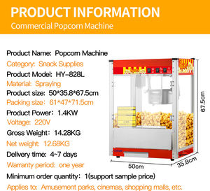 Máquina para Hacer <span class=keywords><strong>Palomitas</strong></span> de Maíz, Económica y Práctica, con Bandeja para Asar Maíz y Superficie Plana Roja. - Product Image 5