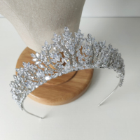 Couronne de mariée scintillante en zircon, accessoires pour cheveux, couronnes en strass pour mariage, diadèmes pour femmes