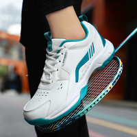 Chaussures de badminton et de tennis de table pour hommes et femmes, amortissantes, respirantes, en tissu mesh, antidérapantes, résistantes à l'usure, entraînement professionnel