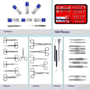 160- Piece <strong>All</strong>-in-One Stainless Steel Dissecting Kit Easy-Carry Cost-Effective for Skill Practice <strong>Surgical</strong> Instruments Basis - Product Image 2