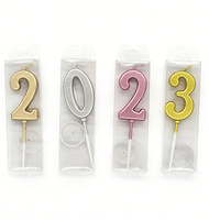 Bougies d'anniversaire numérotées pour la décoration de gâteaux de fête, bougies d'anniversaire, anniversaires, Saint-Valentin