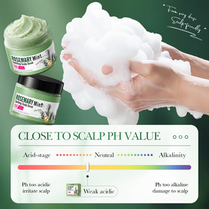 Exfoliante Suavizante para el Cuero Cabelludo con Romero y Menta de 100g, Limpieza Profunda, Control de Grasa, Anticaspa, Champú Nutritivo - Product Image 2