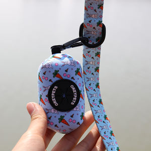 OKEYPETS 야외 워킹 활동 개 폐기물 가방 홀더 생분해 성 퇴비 네오프렌 디자인 똥 가방 캐리어 - Product Image 3