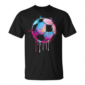Camiseta con diseño Soccer Drip para niños y niñas, ropa deportiva colorida - Product Image 2