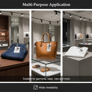 ป้ายเสื้อผ้าหรูหราแบบกำหนดเอง: ป้ายราคา, ป้ายกระดาษเนื้อหนา 1 มม., ป้ายเชือกฝ้าย, ป้ายปั๊มฟอยล์ทอง - Product Image 2