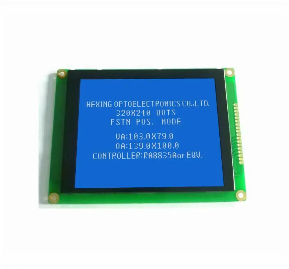 Panel Lcd Monokrom 320X240 320240, Modul Tampilan Lcd Grafis 8 Bit STN Paralel Lampu Latar LED Biru Putih