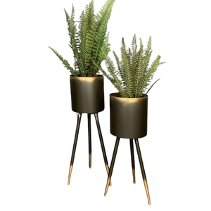 Suministros de jardín, juego directo de fábrica de maceta de dos pisos, decoración de boda, balcón, sala de estar, maceta de suelo de Metal - Product Image 1