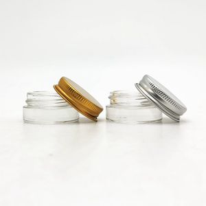 Récipient cosmétique rond de luxe de qualité supérieure Mini crème vide rechargeable pour les yeux Crème pour le <span class=keywords><strong>visage</strong></span> 3ml 5ml 7ml Pot d'huile de <span class=keywords><strong>cire</strong></span> avec couvercles en métal - Product Image 4