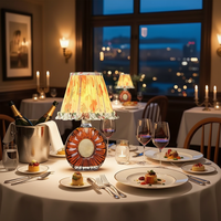 Lampe à vin en verre LED rechargeable sans fil, abat-jour remplaçable moderne, commande tactile, CRI élevé 95, mariage, E14, 2700K
