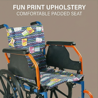Offre Spéciale : Fauteuil Roulant Manuel en Acier pour Personnes Âgées et Soignants, Siège Rembourré avec Accoudoirs - Équipement Médical AndCare