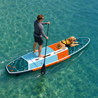 Vente flash : SUP gonflable Drop Stitch 11' x 33" avec pompe, planche à pagaie Sunset Stripe, kit complet tout-en-un