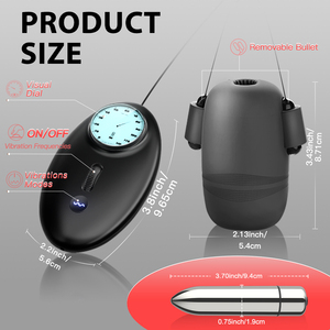 2er Pack Penis Vibrator <span class=keywords><strong>Stroker</strong></span> mit zwei Kanälen und 8 vibrierenden Modi für die Penis stimulation, Visual Controller Herren Sexspielzeug - Product Image 6