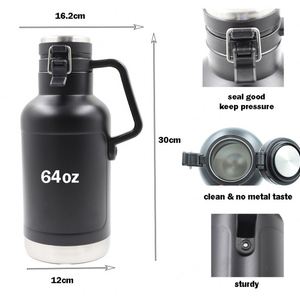 64oz Outdoor Large-capacity Beer Jug, Made of Stainless Steel, with Double-layer Insulation and Ice Storage Capacity - Product Image 5