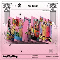Jeu de cartes de tarot Pink Rider Waite, 78 cartes, dorées et embossées, pour divination, oracle, pour débutants, jeu spirituel