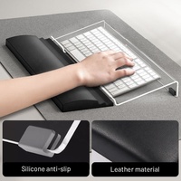 Tapis de souris de jeu en mousse à mémoire de forme souple noire à quatre côtés avec repose-poignet, tapis de bureau antidérapant pour usage au bureau et à domicile, en stock