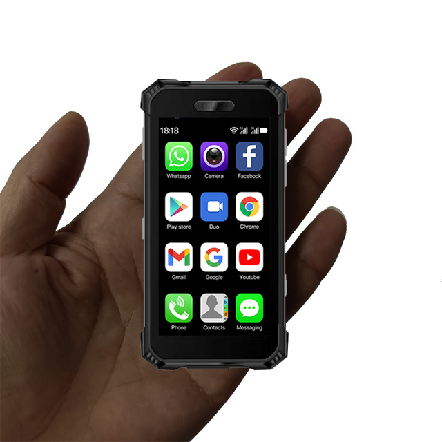 IP68 Mini 4G Android Smartphone 3.5 Inch Touch Screen Waterproof Rugged Octa Core CPU 4GB RAM 128GB ROM LTE Small Mobile Phone