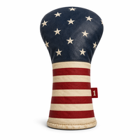 Housse de tête de club de golf portable en cuir PU vierge personnalisable pour driver et fairway wood, vente en gros d'usine à prix abordable