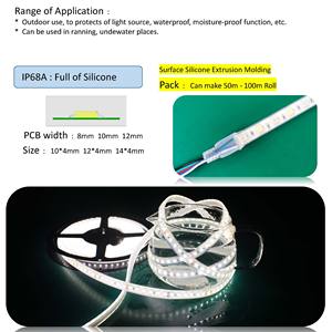 شريط إضاءة led على شكل أنبوب سيليكون ناشر للحليب بجهد 12 فولت و 24 فولت مصمم خصيصًا حسب الطلب شريط إضاءة led على شكل حبل من السليكون ذو حبل من دون حبل - Product Image 5