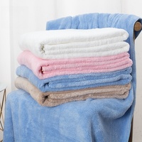 Draps de serviettes de bain pour hommes en microfibre pure épaissie personnalisés en usine Boucle de velours fin à absorption rapide sans perte pour un usage domestique