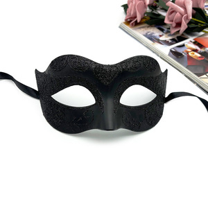 Máscara de fiesta de Halloween para hombre, de plástico rígido, con diseño de media cara pintada, para esculpir y pintar con aerosol, estilo jazz. - Product Image 5
