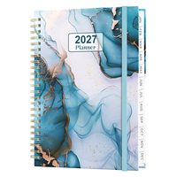 Agenda Diaria Personalizada 2027 con Encuadernación en Espiral, Tapa Dura, Calendario Personalizado, Papel Grueso, Libreta de Citas