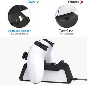 <strong>PS5</strong> <strong>Controller</strong> Charger USB Port <strong>DualSense</strong> Fast Charging Dock Station with LED Indicator for Charge up 2 <strong>PS5</strong> Wireless <strong>Controllers</strong> - Product Image 3