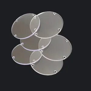 ألواح أقراص دائرية شفافة من الأكريليك للثقب والنقش من الأكريليك لعرض المنتجات ذاتية الصنع