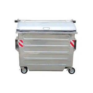 Special Price 2500 Litres Outdoor Public Large Heavy Duty Industrial Wheeled Metal Steel Garbage Bin Trolley/