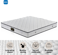 Colchón de Muelles de Espuma Viscoelástica con Gel de 12 Pulgadas para Cama Individual, Queen o King Size, Comprimido al Vacío para Habitación de Hotel