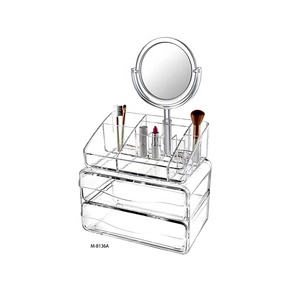 Hot Sale Cosmetic Storage <span class=keywords><strong>Box</strong></span> <span class=keywords><strong>2</strong></span> Layer Dustproof Jewelry Lipstick Cosmetic Organizer Makeup Organizer - Product Image 1