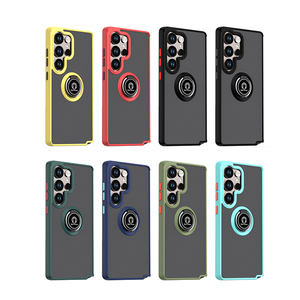 Coque de Téléphone Magnétique Mate avec Béquille pour <span class=keywords><strong>Samsung</strong></span> <span class=keywords><strong>Galaxy</strong></span> S24 S25 Ultra et Support Anneau, Étui Arrière pour Redmi 13 14c - Product Image 1