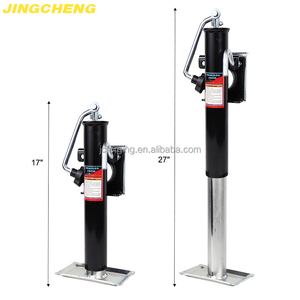 Jambes de support réglables noires pour caravane et remorque, avec poignée, capacité 2000lbs, 5000lbs, 7000lbs, personnalisables - Product Image 3