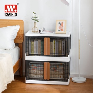 Tủ Quần Áo Nhu Yếu Phẩm Cho Phòng Ký Túc Xá, Thùng Đựng Gấp Gọn 8.4/19 Gal Có Nắp Và Cửa, Hộp Xếp Cốp Xe Có Thể Xếp Chồng Bằng Nhựa - Product Image 6