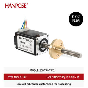 Motor Paso a Paso HANPOSE Nema 8, Tornillo T5, 0.8A, 0.021N.<span class=keywords><strong>M</strong></span>, 20HT34-T5*2 -100MM para Impresora 3D CNC, Tornillo Trapezoidal, Mini Motor Nema 8 - Product Image 2