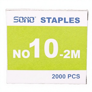 SONO J88A Agrafes No10-2M 20 pièces Boîte verte Fournitures de bureau Métal Largeur de la couronne 9,4 mm - Product Image 1