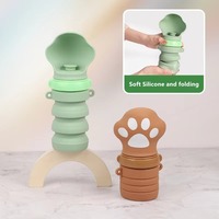 Bouteille d'eau pliable en silicone écologique pour animaux de compagnie, idéale pour les promenades et la boisson en extérieur