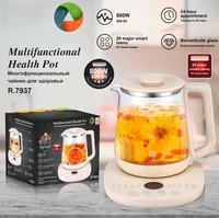 1,5L Touch-Control-Wasserkocher mit Warmhaltefunktion, Multifunktionaler Gesundheitskocher für Zuhause, Blumentee-Dekokocher, Geteilter Gesundheitskocher