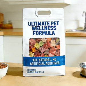 Bolsas de Embalaje de Alimentos para Mascotas con Fondo Plano, Resistentes a la Humedad, Fáciles de Abrir, Compostables, Bolsas de Plástico para Alimentos con Cierre Hermético - Product Image 1
