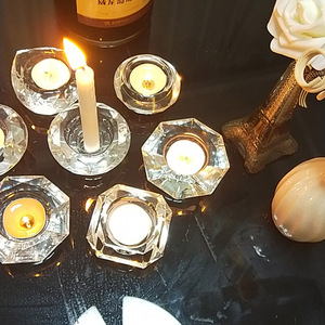 Luxury Handmade Crystal Candlestick <b>Holder</b> Square Clear Jars Home Decoration Diamond Shape <b>Tealight</b> <b>Holder</b> Transparent Crystal - Product Image 2