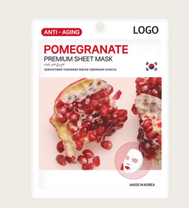 Masque facial en feuille au collagène de grenade hydratant, antioxydant, sans sulfate, raffermissant, pour l'élasticité, beauté coréenne ODM OEM - Product Image 2