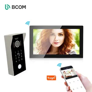 Bcom2021高解像度Wifiビデオドアベル7インチタッチスクリーンドアベルシステム受け入れられた現代的な720p/960p白/黒
