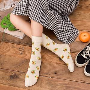 Komik sevimli meyve gıda hayvan çorap kadınlar için toplu toptan özel Premium Potton çorap kadın - Product Image 4
